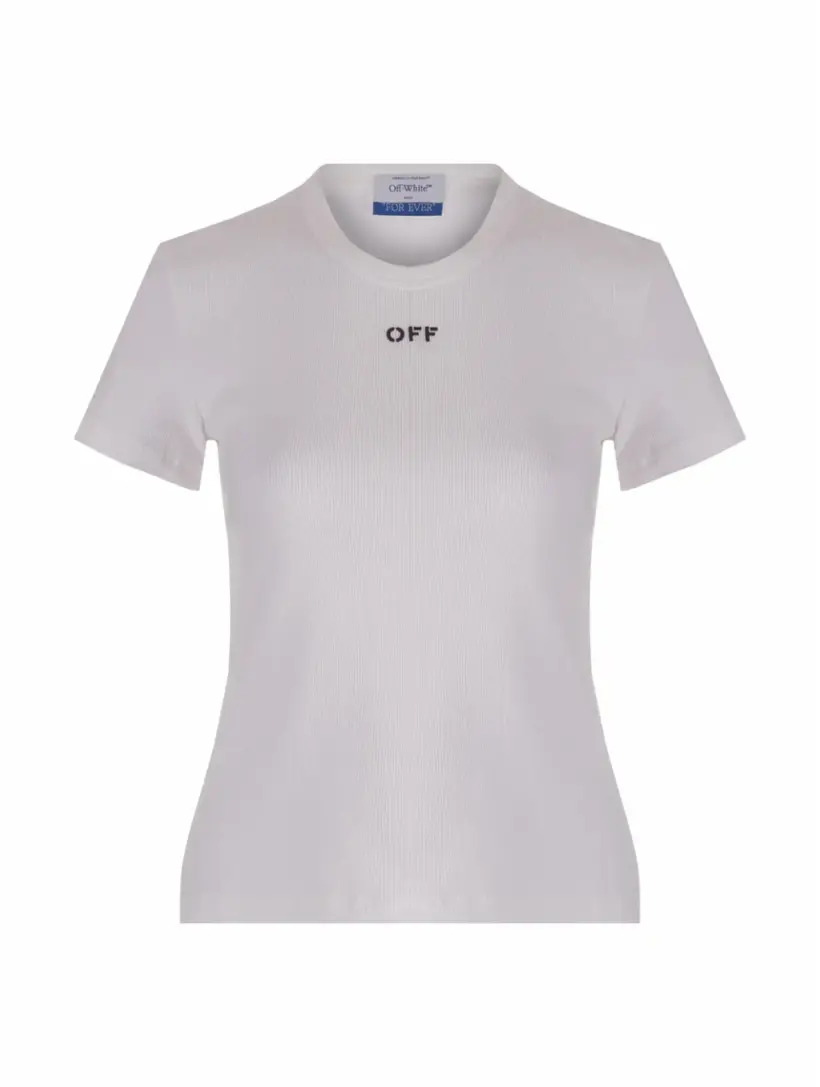 

Трикотажная футболка с логотипом Off-White, белый