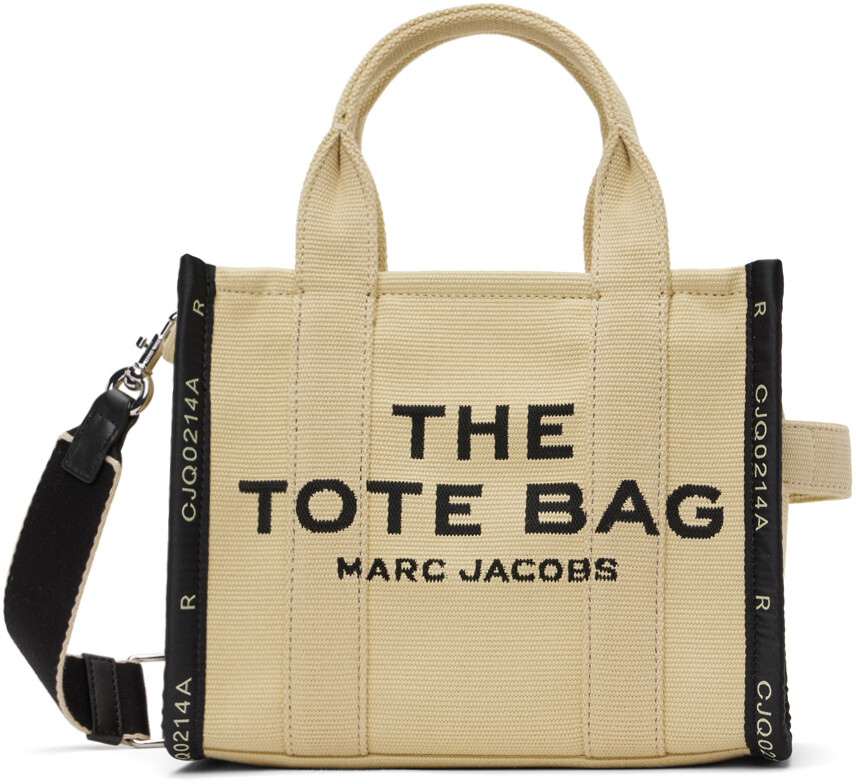 

Маленькая жаккардовая сумка-тоут бежевого цвета Marc Jacobs