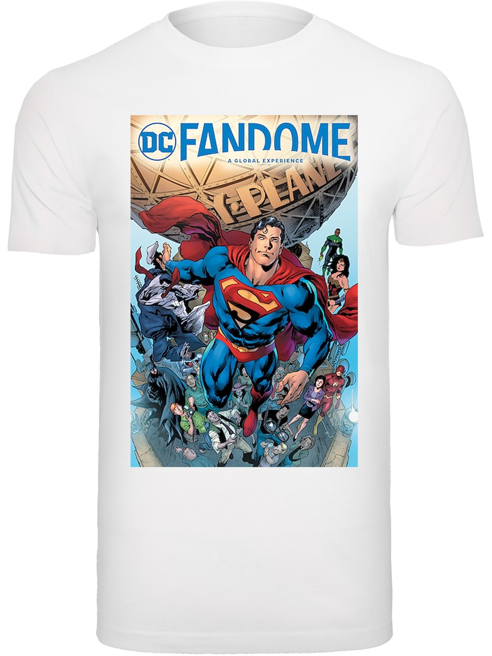 Футболка F4Nt4Stic DC Fandome Superman Hero Collage, белый