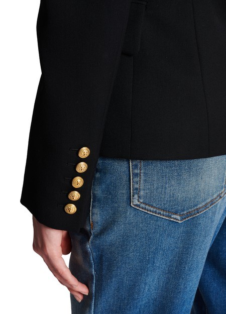 

Двубортный пиджак Balmain, черный