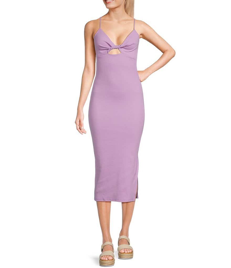Платье миди с разрезом спереди Roxy Wavey Lady, фиолетовый
