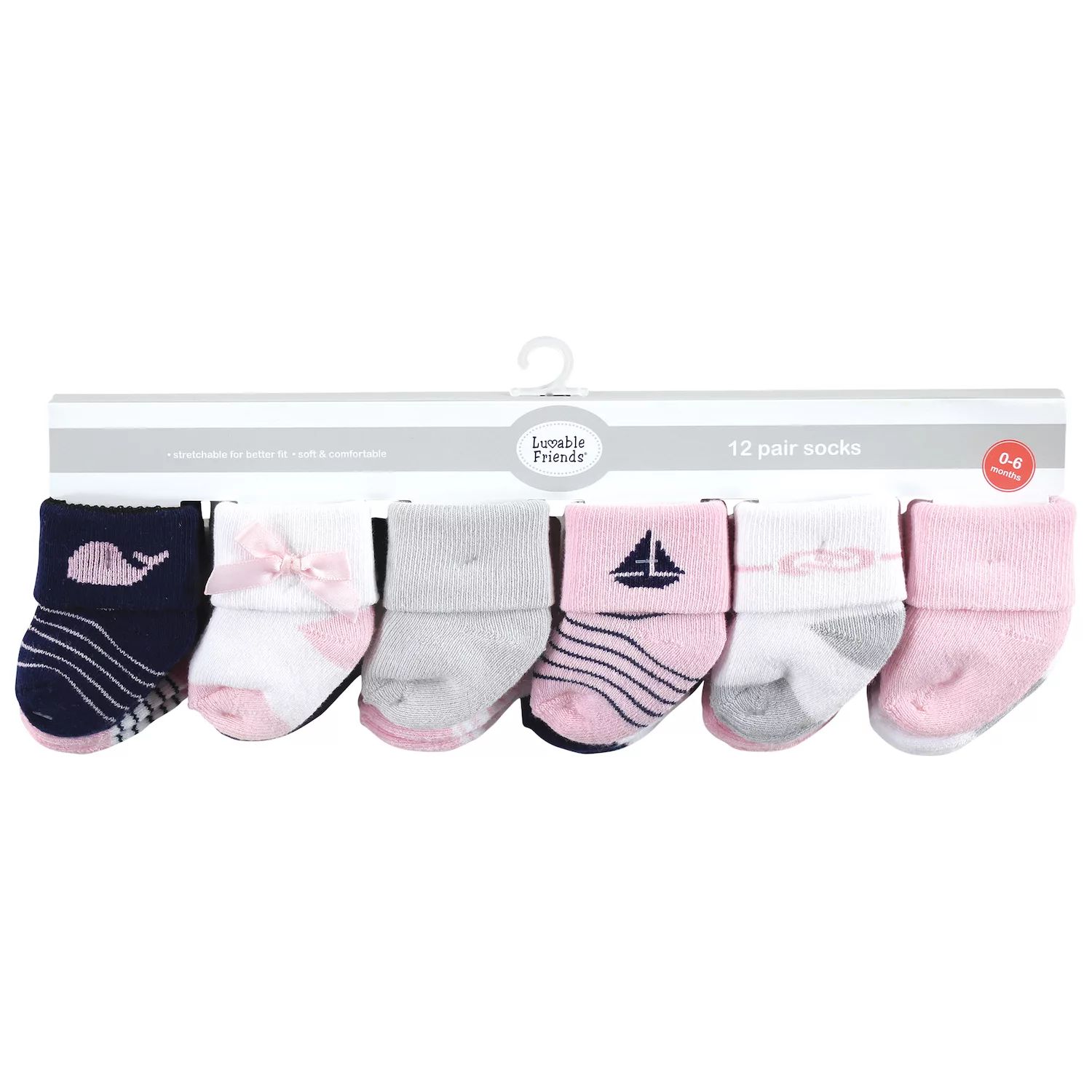 цена Махровые носки Luvable Friends для новорожденных мальчиков и малышей, парусная лодка, 12 шт. Luvable Friends