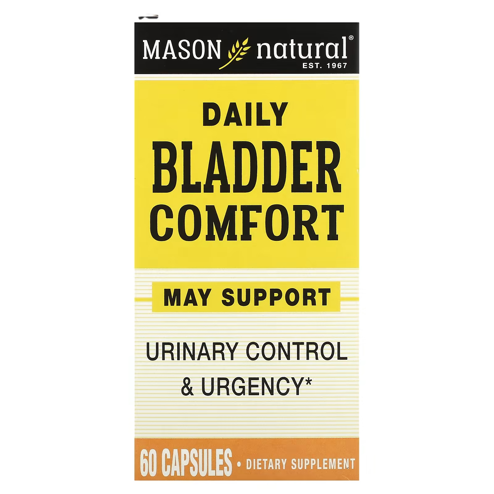 Пищевая добавка Mason Natural Daily Bladder Comfort, 60 капсул пищевая добавка mason natural биотин 60 капсул