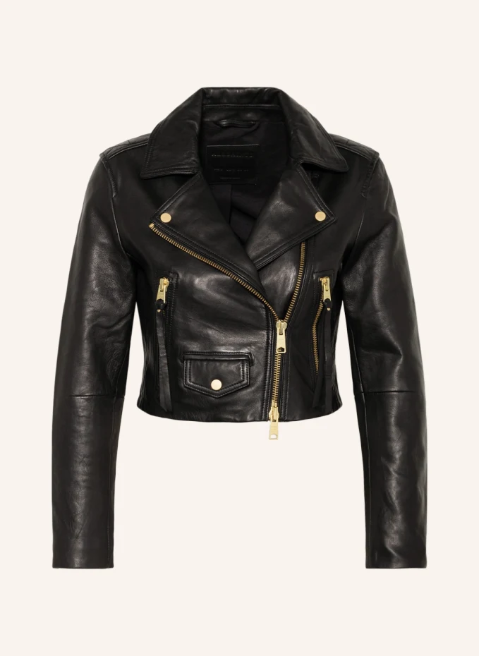 

Кожаная куртка элора Allsaints, черный