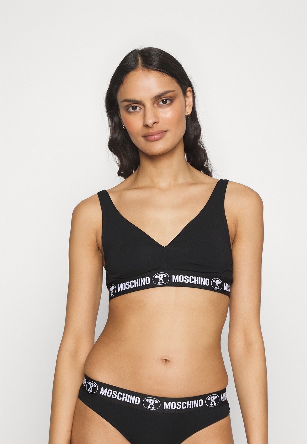 

Бюстгальтер с треугольными чашечками Moschino, черный