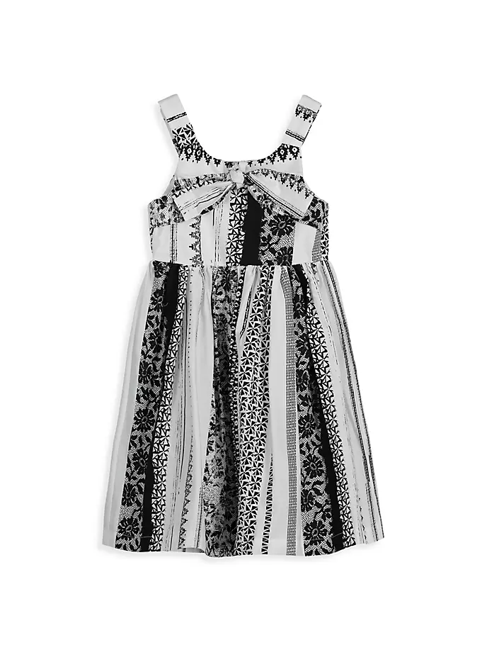 Платье миди с несколькими узорами для маленьких девочек и девочек Pippa & Julie, черный