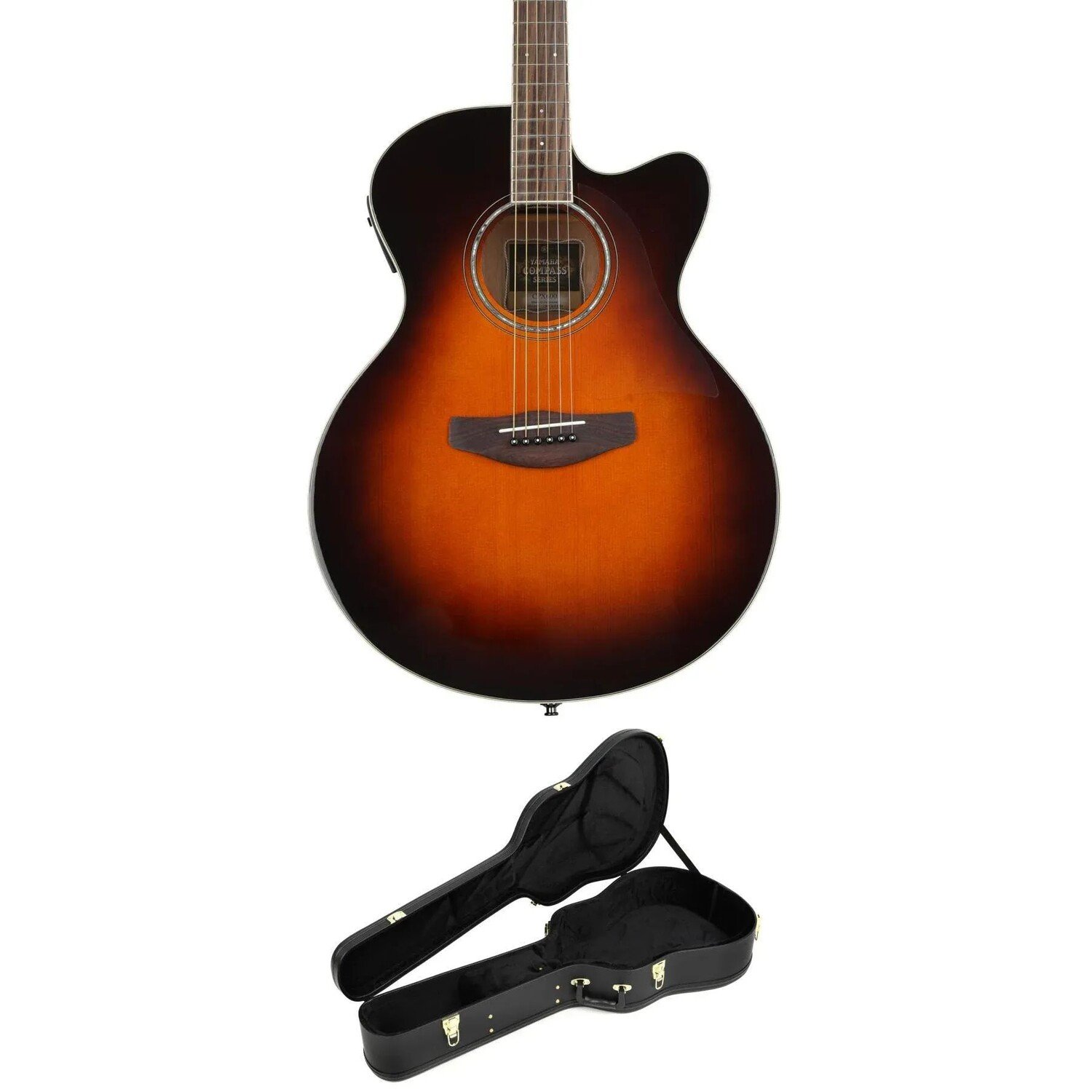 

Yamaha CPX600 Medium Jumbo Cutaway с футляром — Old Violin Sunburst