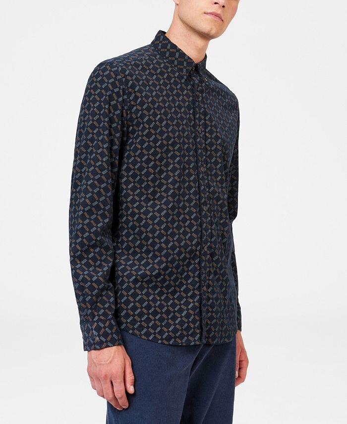

Мужская вельветовая рубашка с геопринтом Ben Sherman, мультиколор