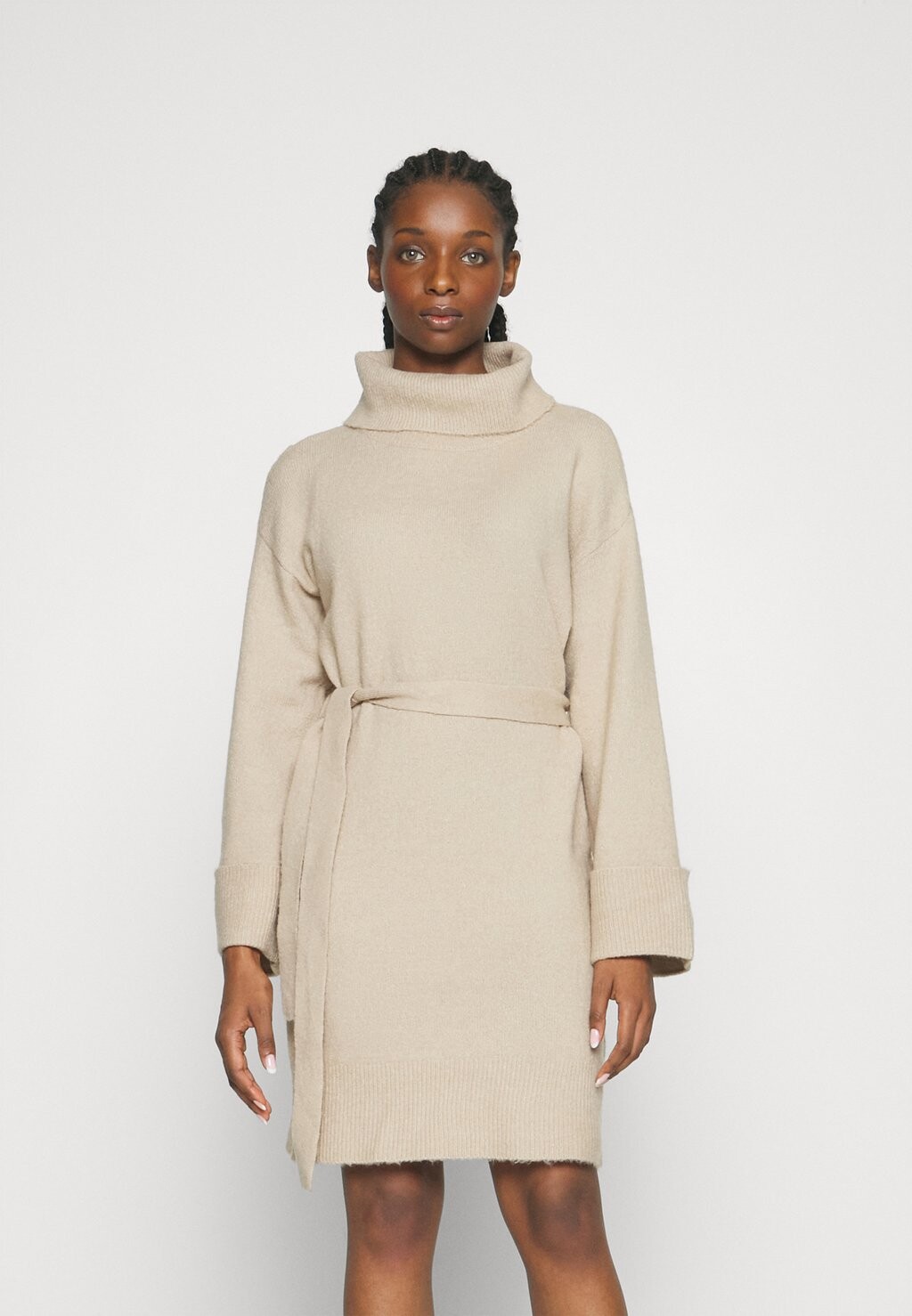 

Платье Point VILA Petite VIROLFIE TIE BELT DRESS, бежевый