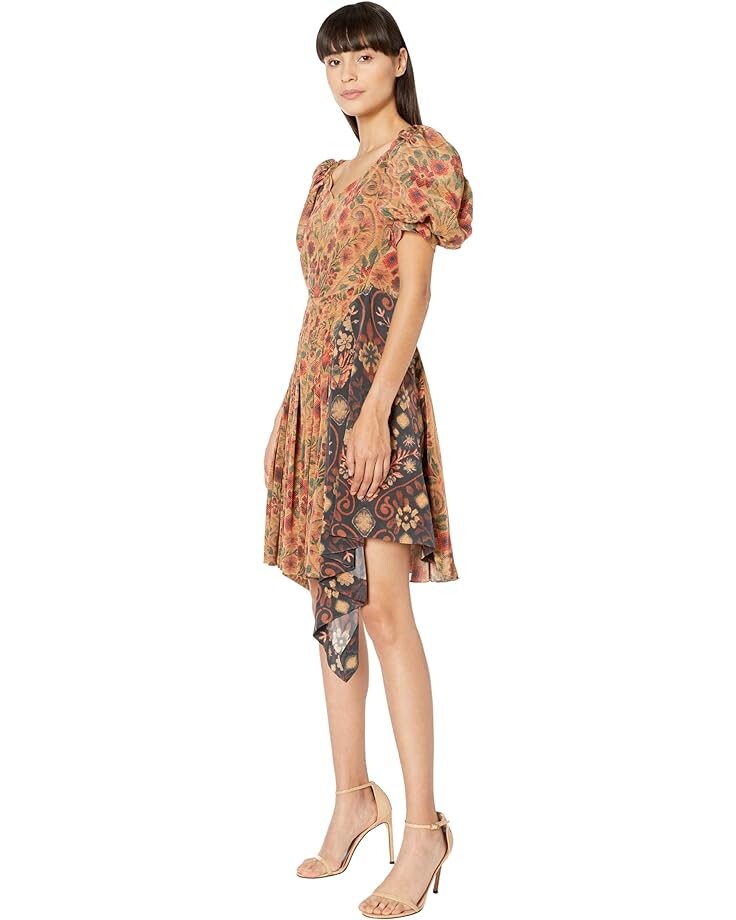 

Платье Preen by Thornton Bregazzi Gena Dress, цвет Beige/Black Brocade