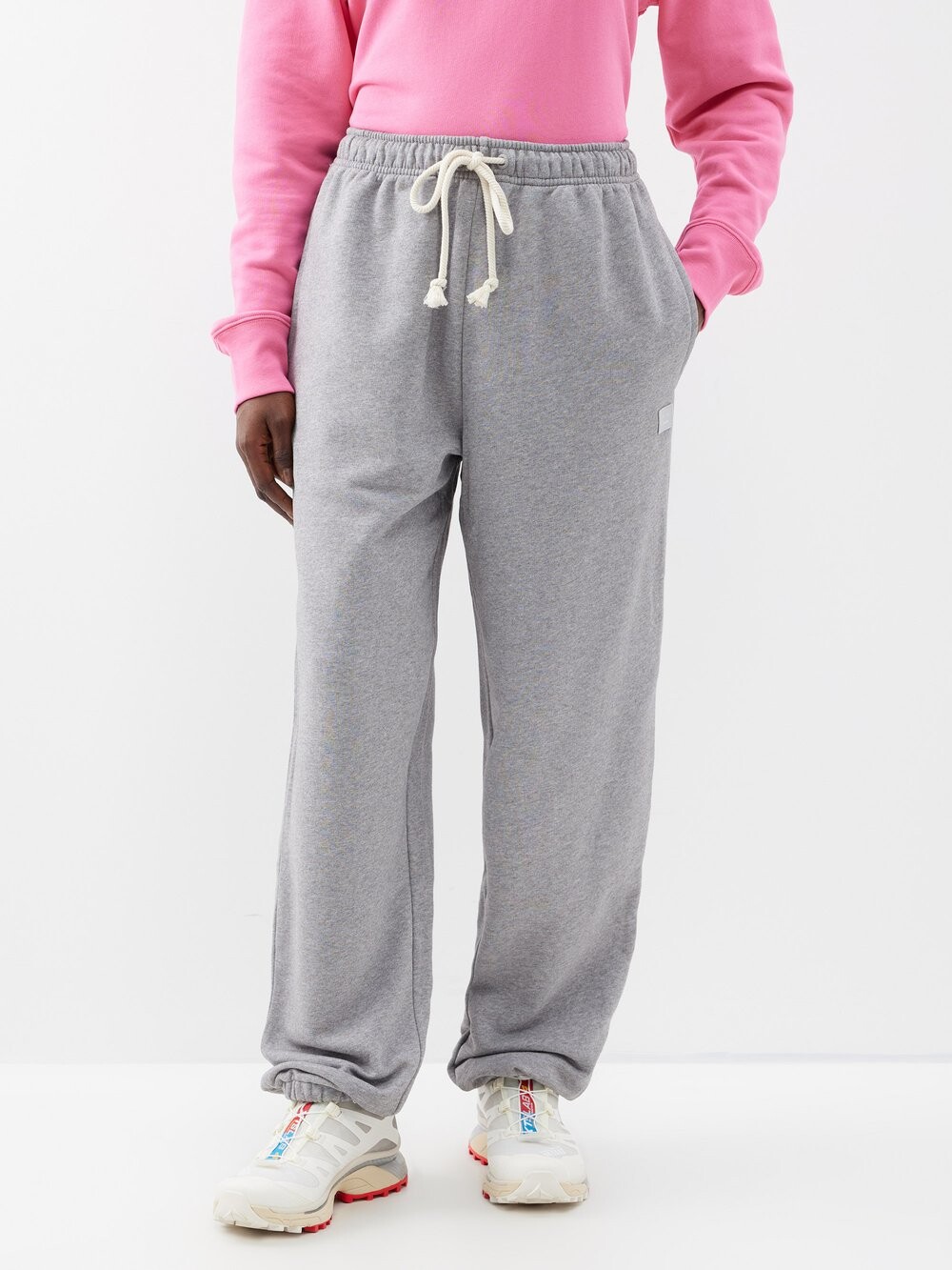 

Спортивные брюки face frack x из хлопкового джерси Acne Studios, серый