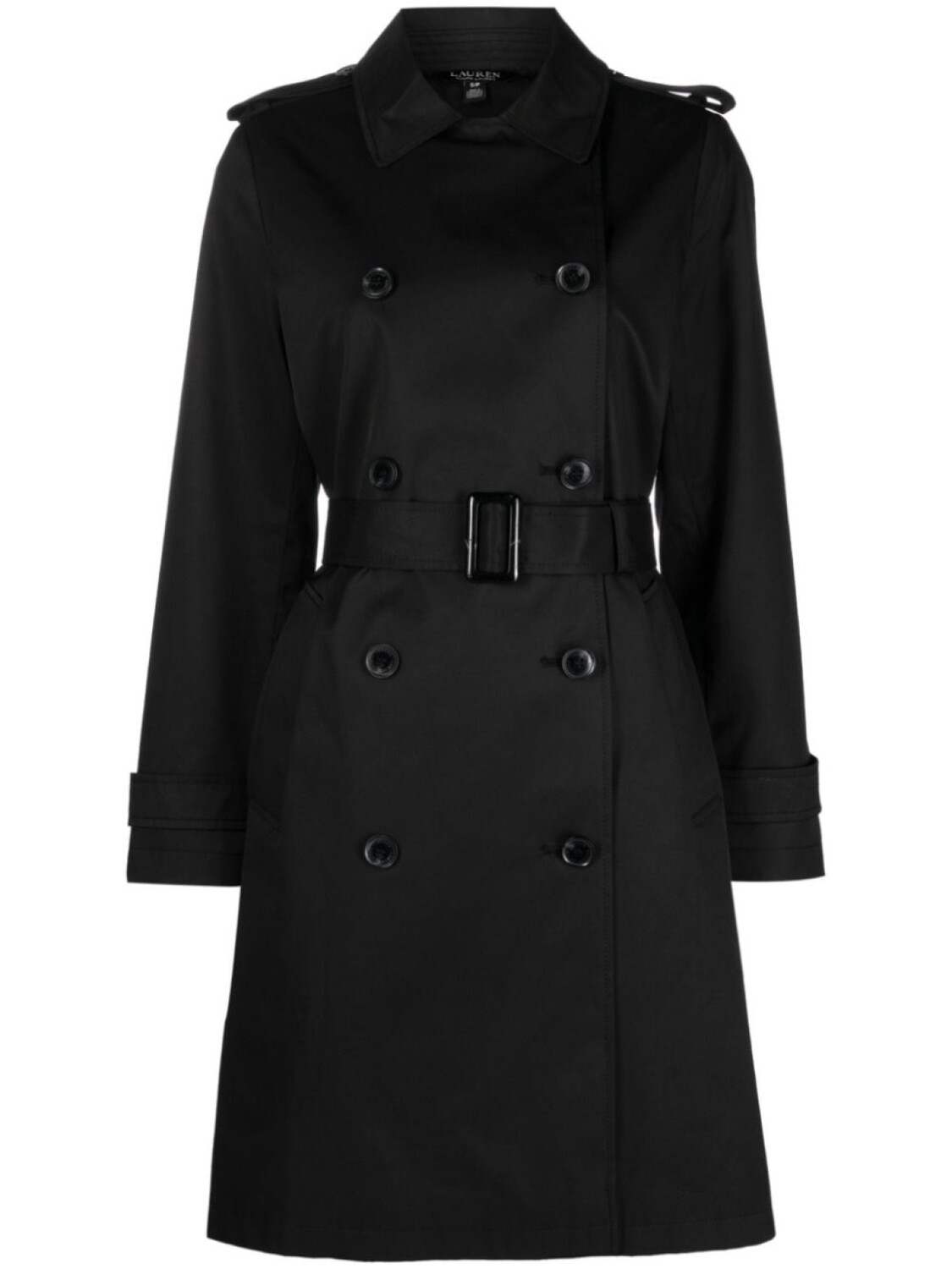 

Lauren Ralph Lauren belted double-breasted trench coat, черный