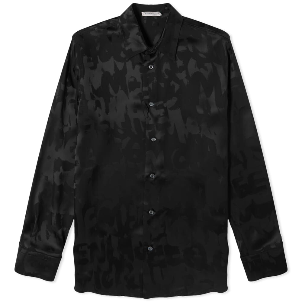 

Рубашка с логотипом Alexander McQueen в стиле граффити, черный