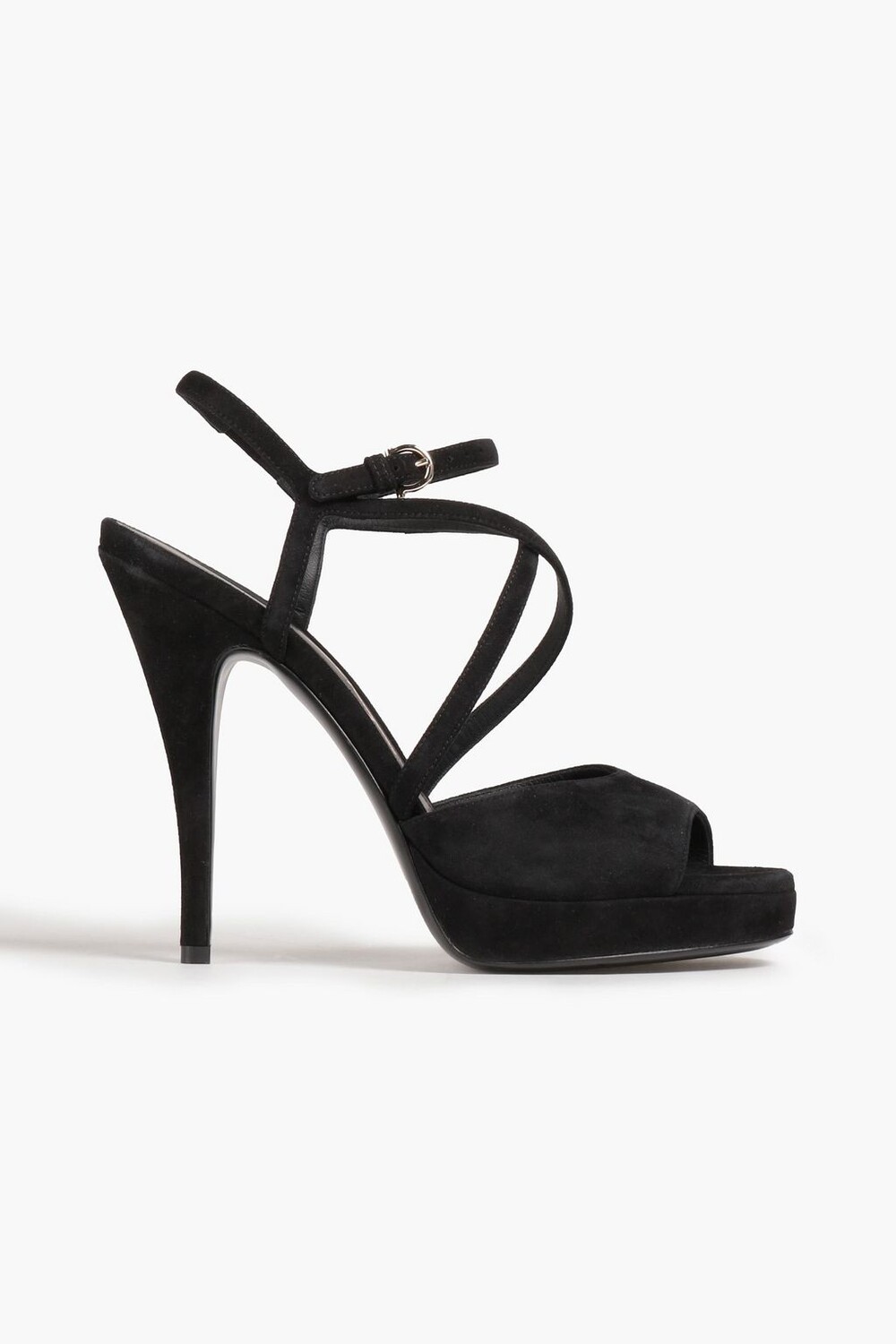 

Замшевые босоножки на платформе Acate FERRAGAMO, черный