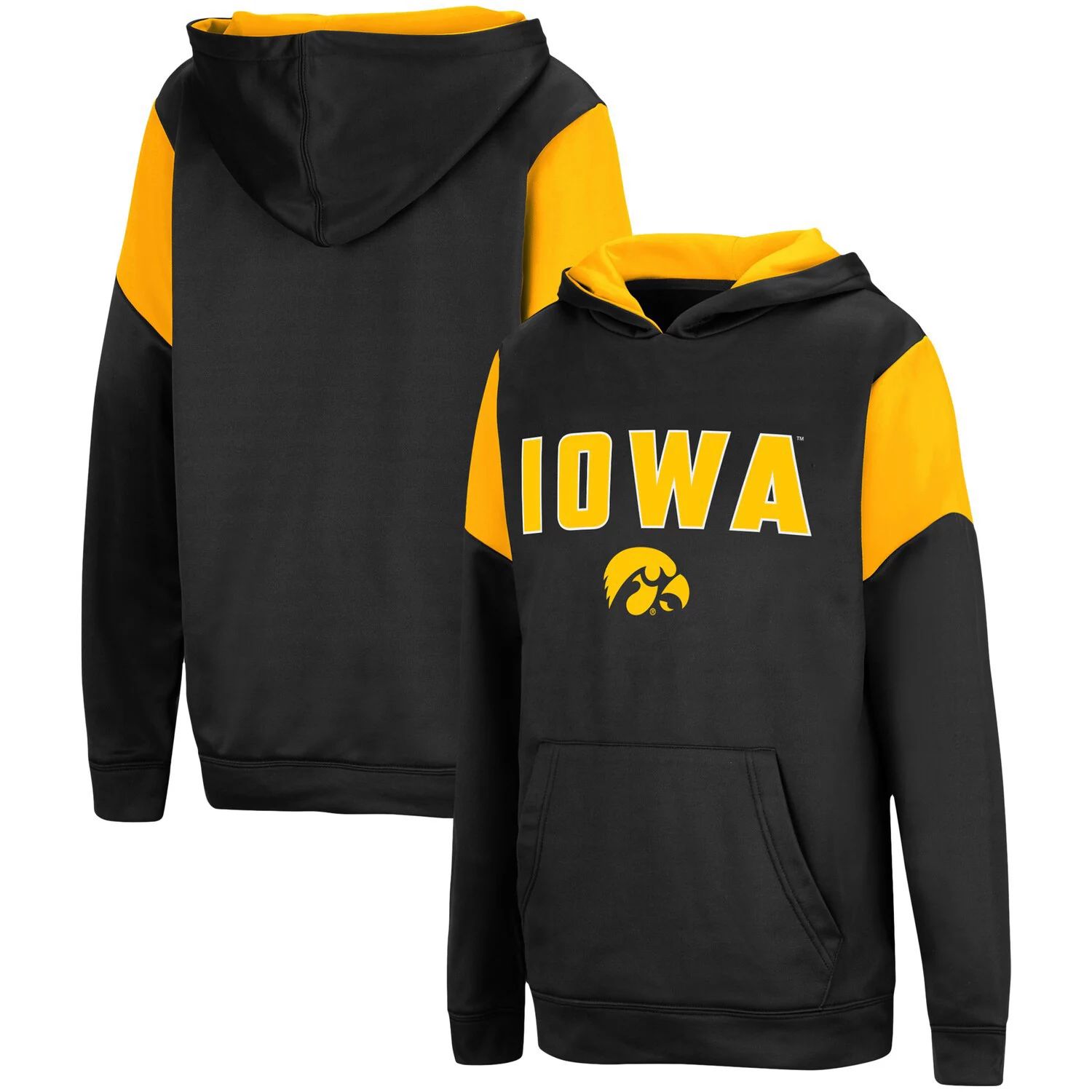 

Черный пуловер с капюшоном Youth Colosseum Iowa Hawkeyes VF Cut Sew Colosseum