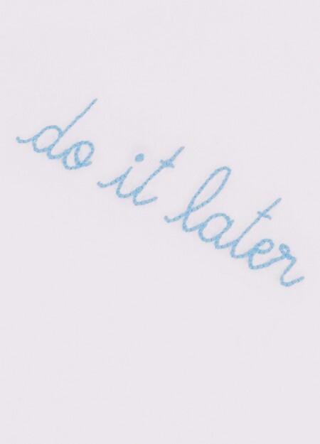 

Футболка Poitou с надписью «Сделай это позже» Maison Labiche, белый