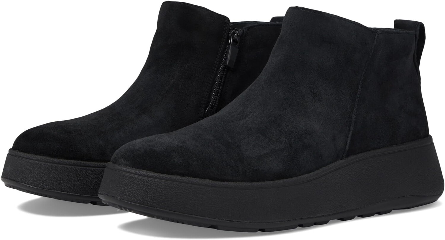 

Ботильоны F-Mode Suede Flatform Zip Ankle Boots FitFlop, цвет All Black