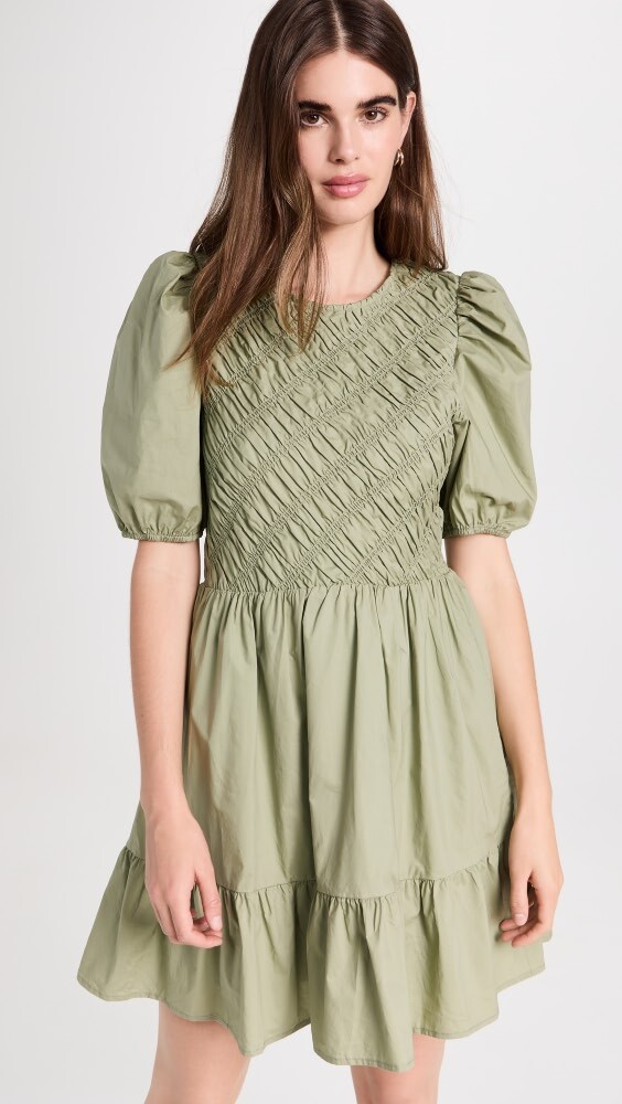

Платье мини English Factory Asymmetrical Smocked