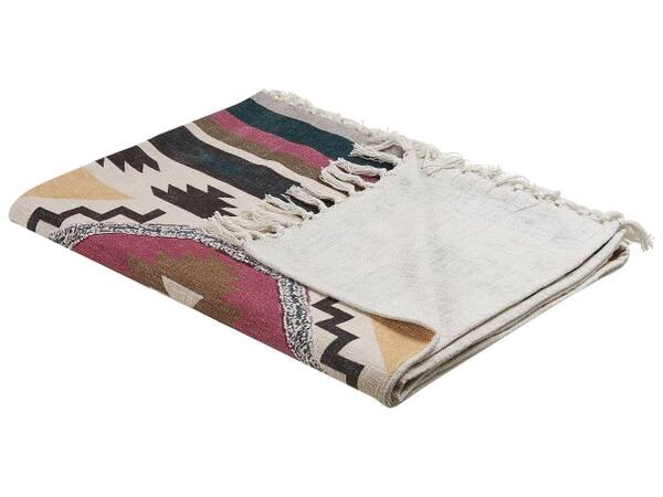 

Одеяло Beliani NAGON, 130x1x180 см цвет beige/schwarz/braun/burgunderrot/multicolor/gelb