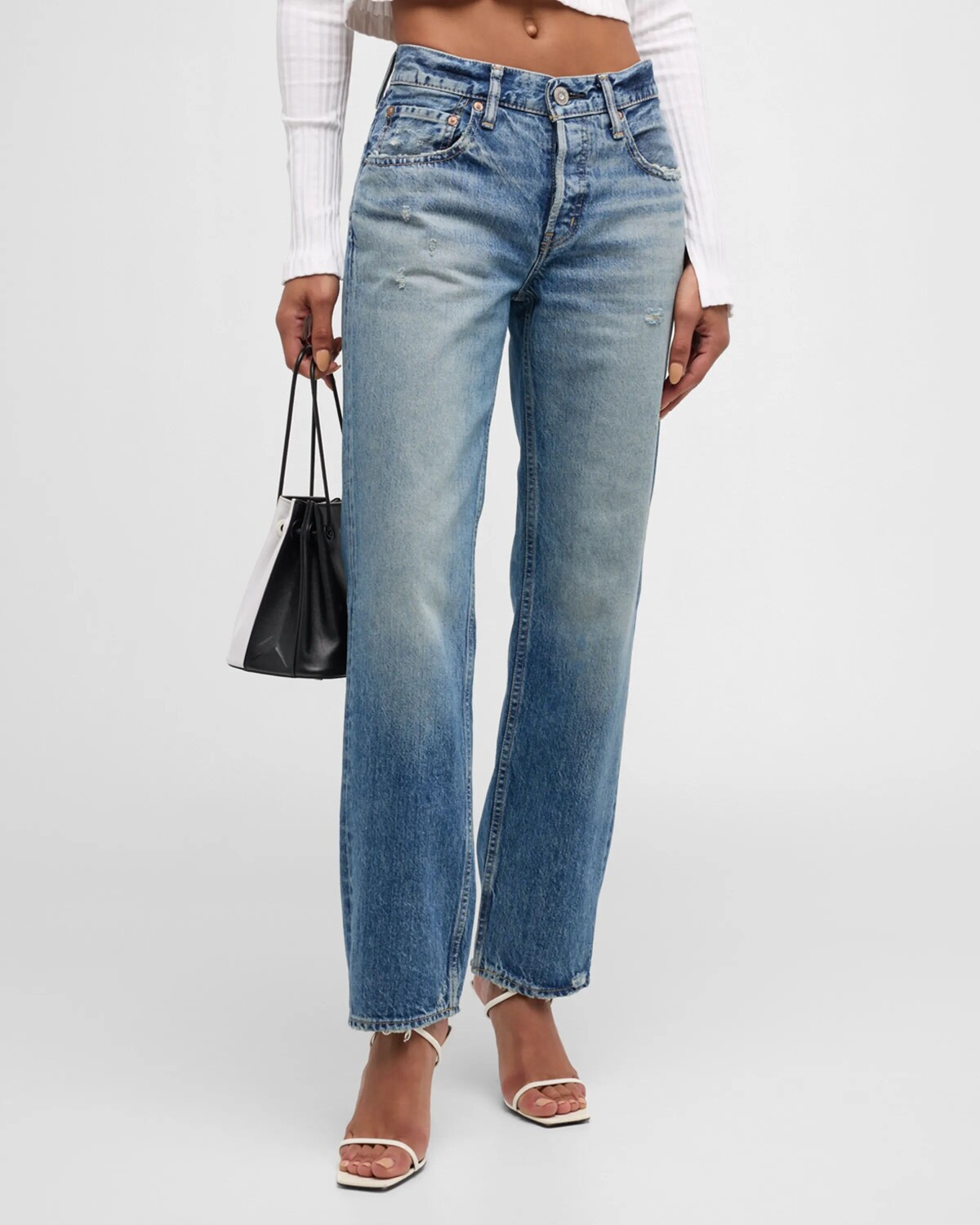 

Прямые джинсы Trigg с низкой посадкой MOUSSY VINTAGE, цвет Blu