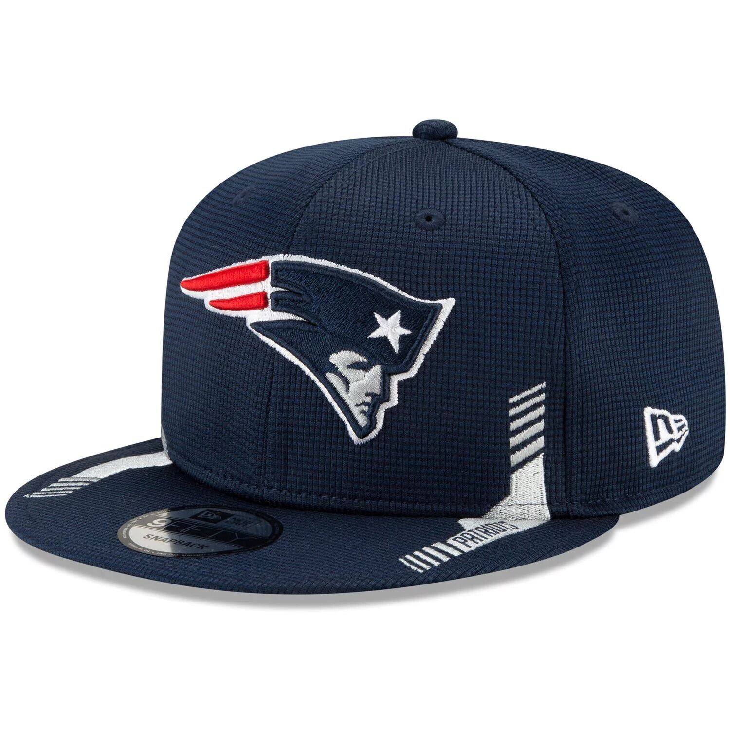 

Мужская регулируемая кепка New Era Navy New England Patriots 2021 NFL Sideline Home 9FIFTY Snapback