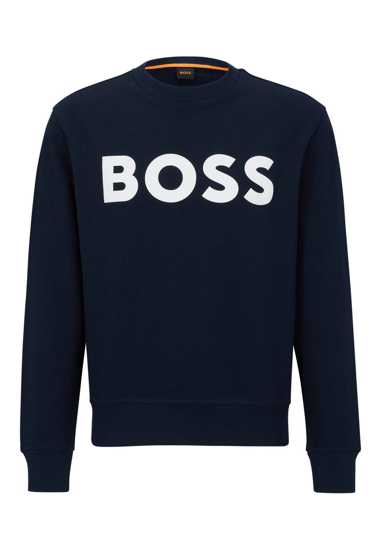 

Толстовка BOSS WEBASICCREW Relaxed Fit, темно-синий