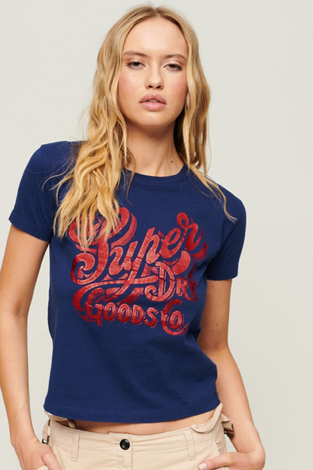 

Футболка в рабочем стиле с надписью Superdry, синий