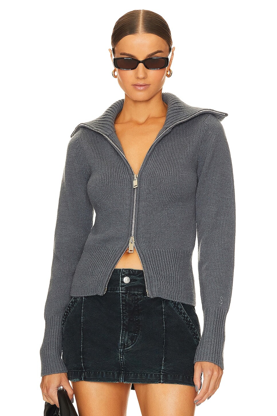 

Свитер Song of Style Keziah Double Zip, цвет Charcoal Grey