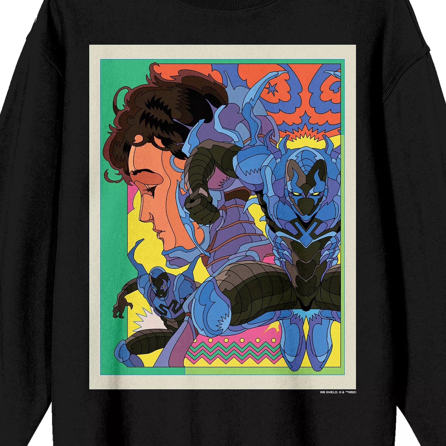 

Мужская футболка WB 100 Art of the 100th Character Blue Beetle с рисунком Licensed Character