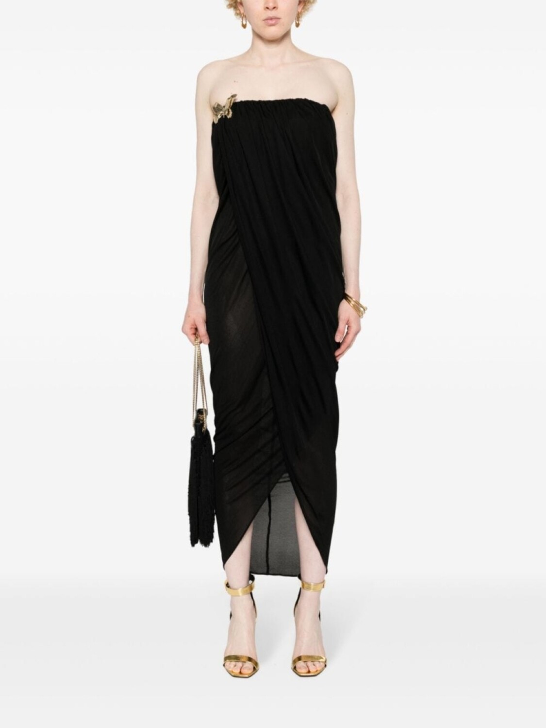 

Blumarine платье макси с аппликацией, черный