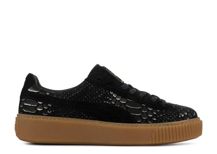 

Кроссовки Puma WMNS BASKET PLATFORM EXOTIC SKIN, черный