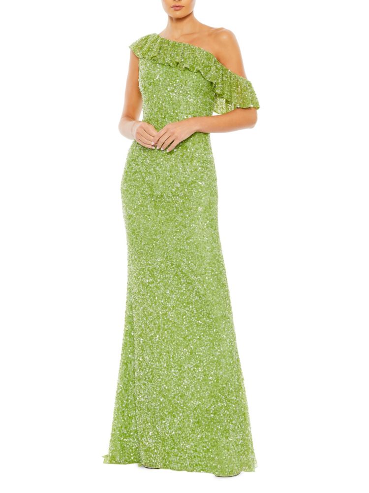 Украшенное платье на одно плечо Mac Duggal, цвет Key Lime аглаонема orangery aglaonema key lime 24 70
