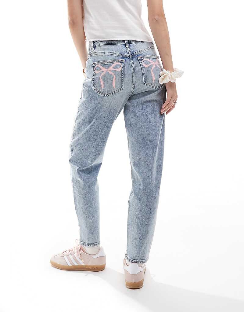 

Джинсы Miss Selfridge Mom с карманом-бантом