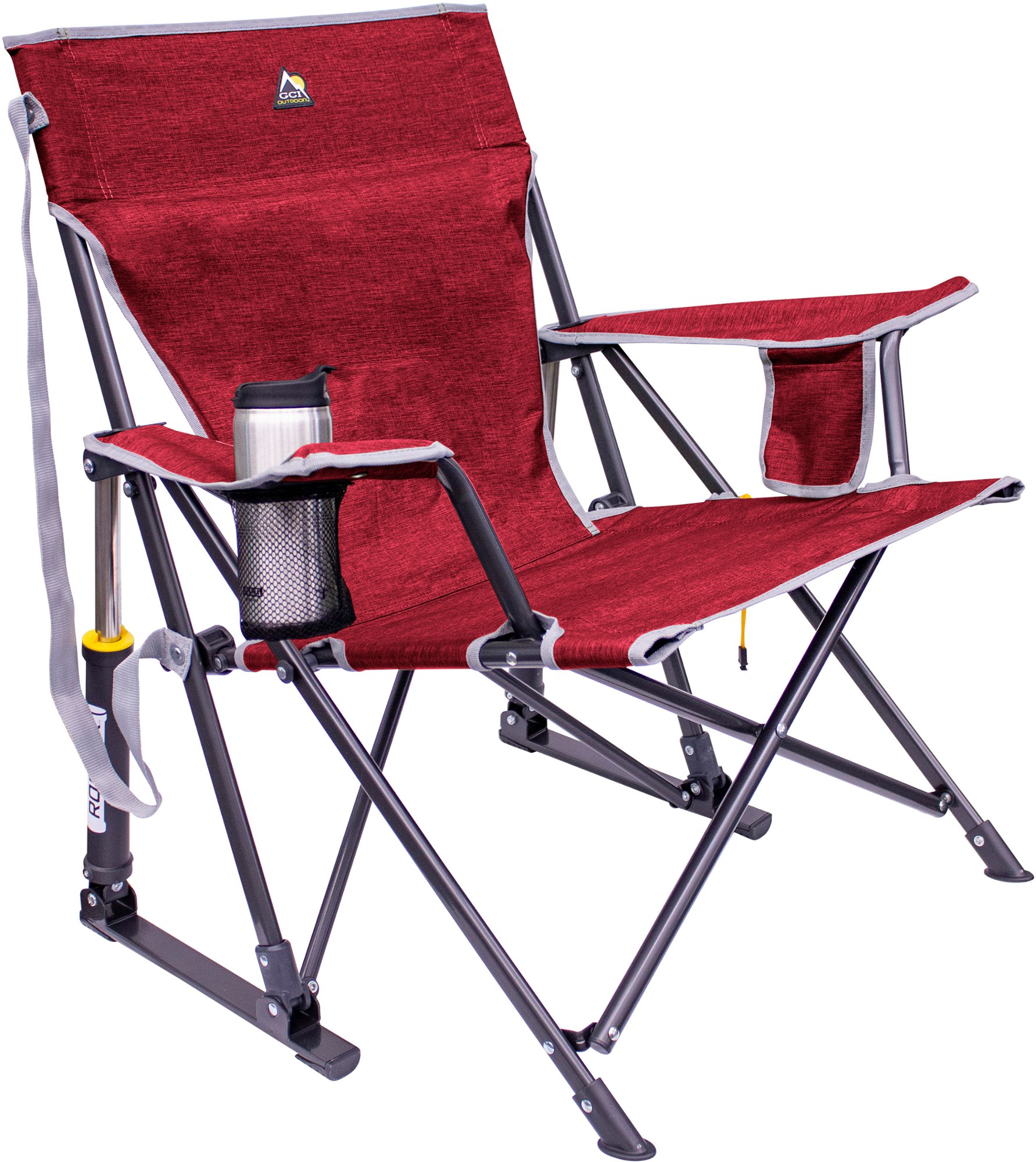 Кресло-качалка с отдачей GCI Outdoor, красный кресло качалка с солнцезащитным козырьком gci outdoor серый