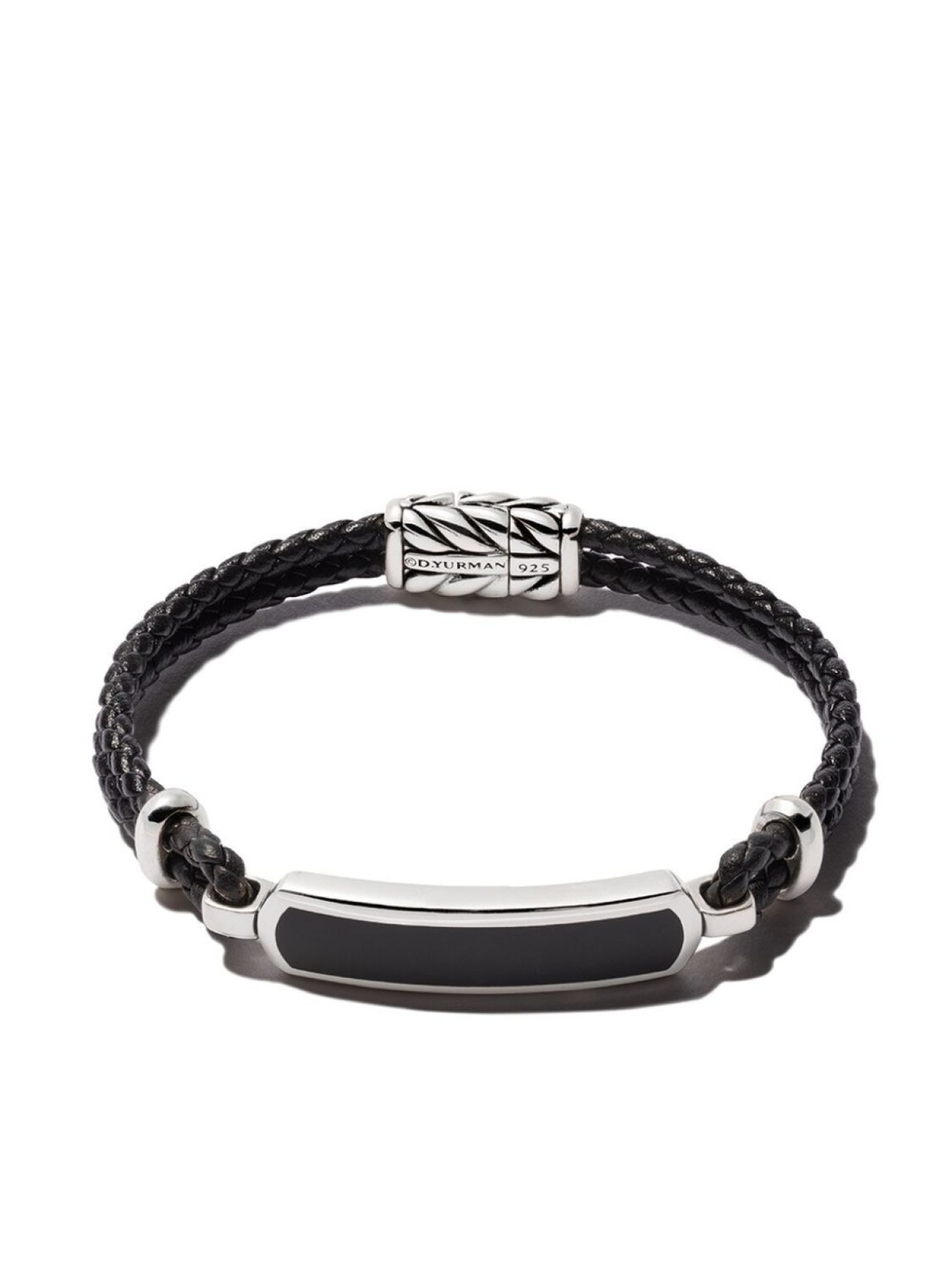 

Кожаный браслет Exotic Stone Bar Station с ониксом David Yurman, черный