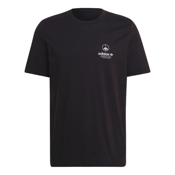 Футболка Men's adidas originals Solid Color Alphabet Logo Pattern Round Neck Short Sleeve Black T-Shirt, черный