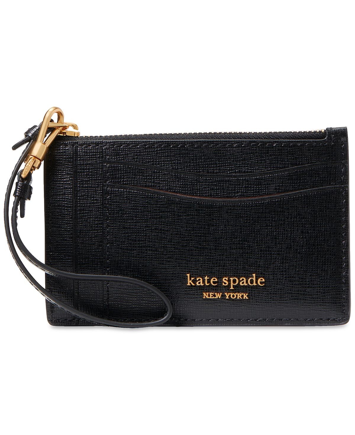 

Ремень Morgan из сафьяновой кожи для монет и карточек kate spade new york, черный