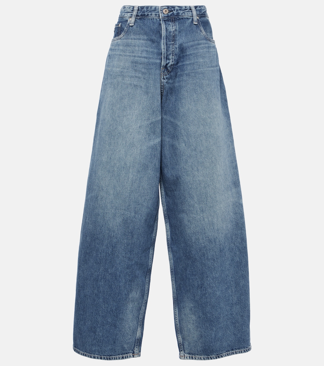 Прямые джинсы mari с завышенной талией Ag Jeans, синий
