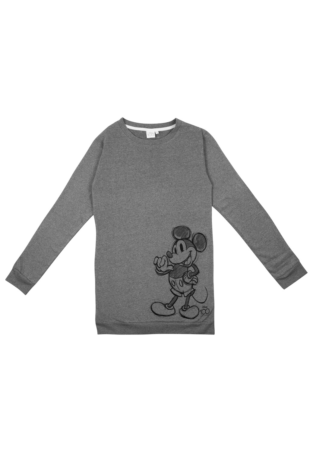 

Толстовка United Labels Minnie Mouse Sweatkleid Oversize lang Pullover langarm, серый