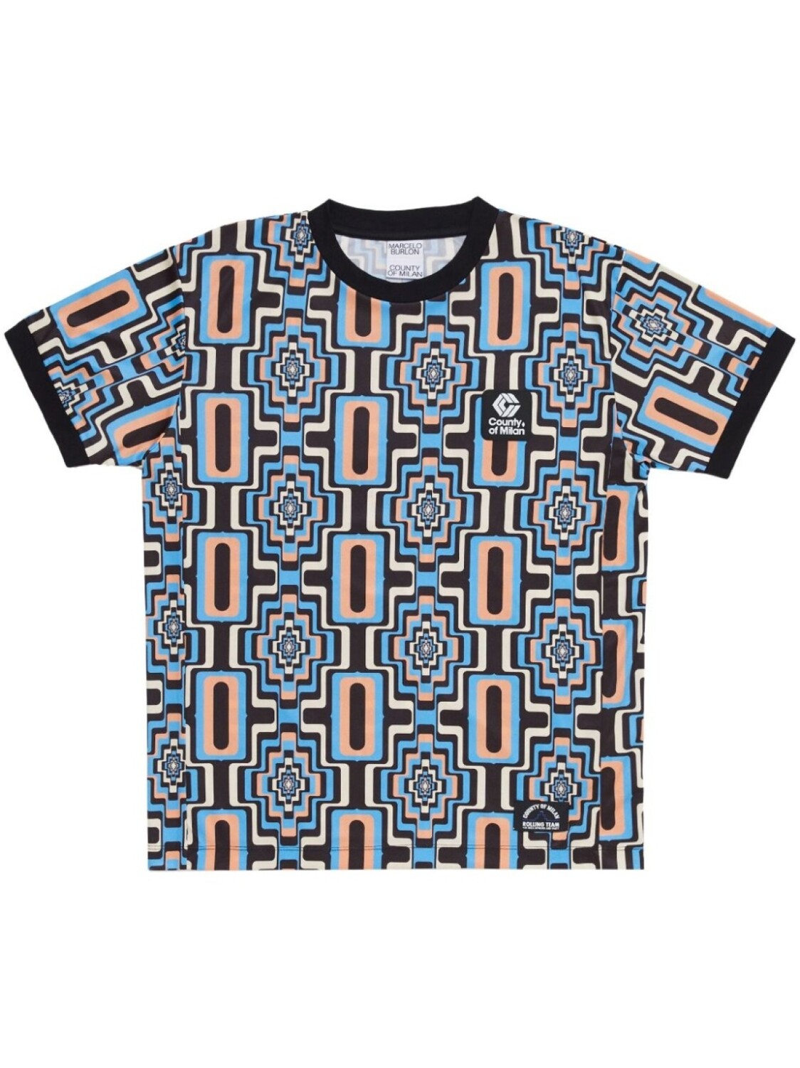 

Marcelo Burlon County of Milan футболка Optical с короткими рукавами, синий