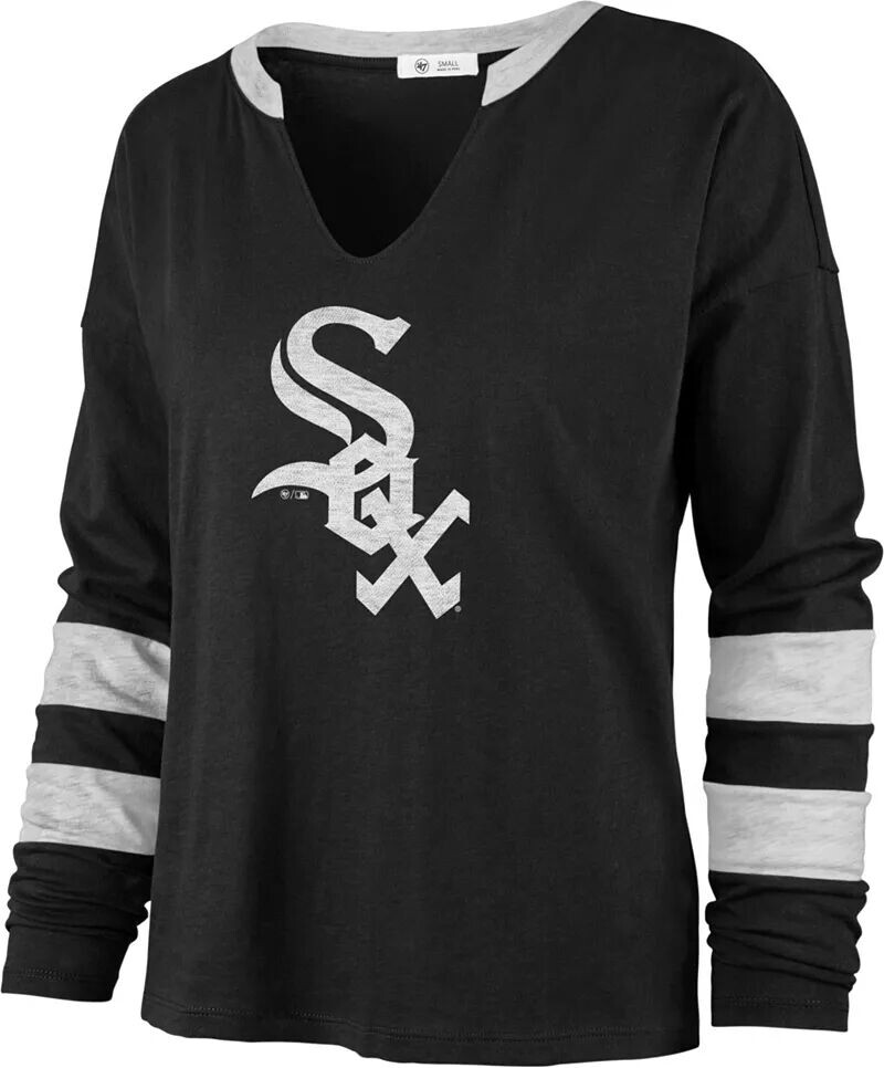 

Черная женская футболка с длинным рукавом '47 Chicago White Sox Celeste