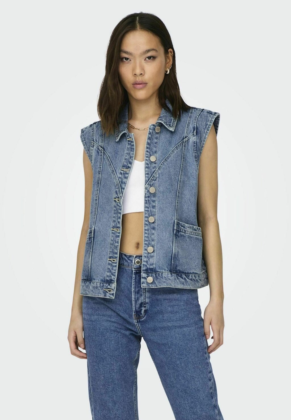 

Жилет ONLY, цвет medium blue denim