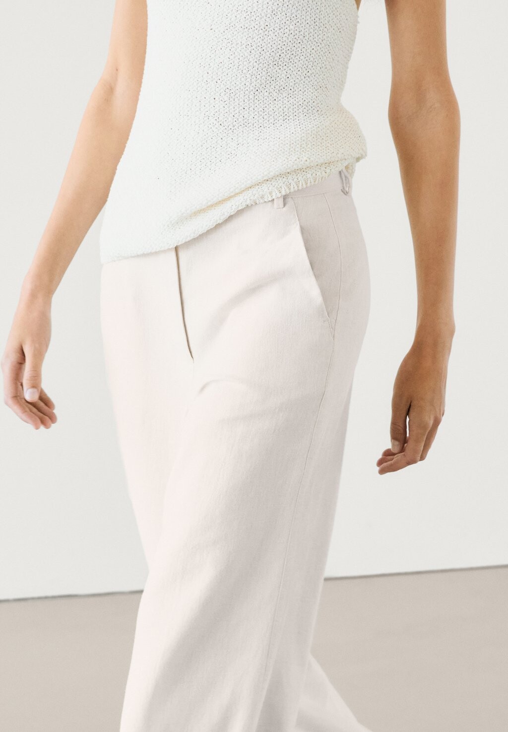 

Тканевые брюки Massimo Dutti, белый