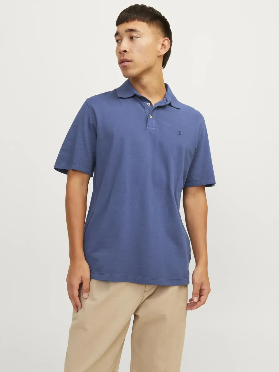 

Рубашка-поло Jack & Jones "JPRCCWILLIAM WASH SS POLO SN", синий