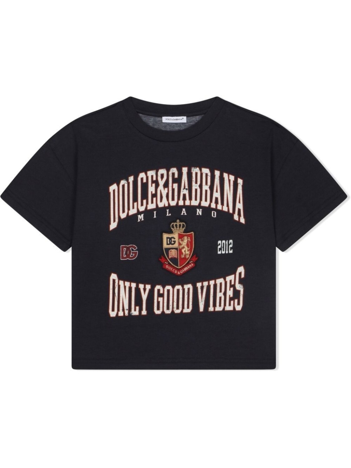 

Dolce & Gabbana Kids футболка с нашивкой Heraldic, черный