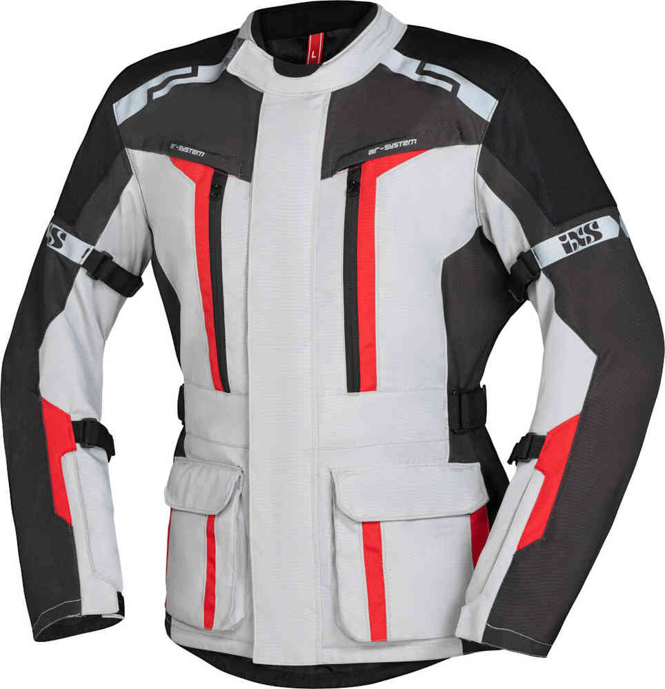 Мотоциклетная текстильная куртка Evans-ST 2.0 IXS, серый/красный