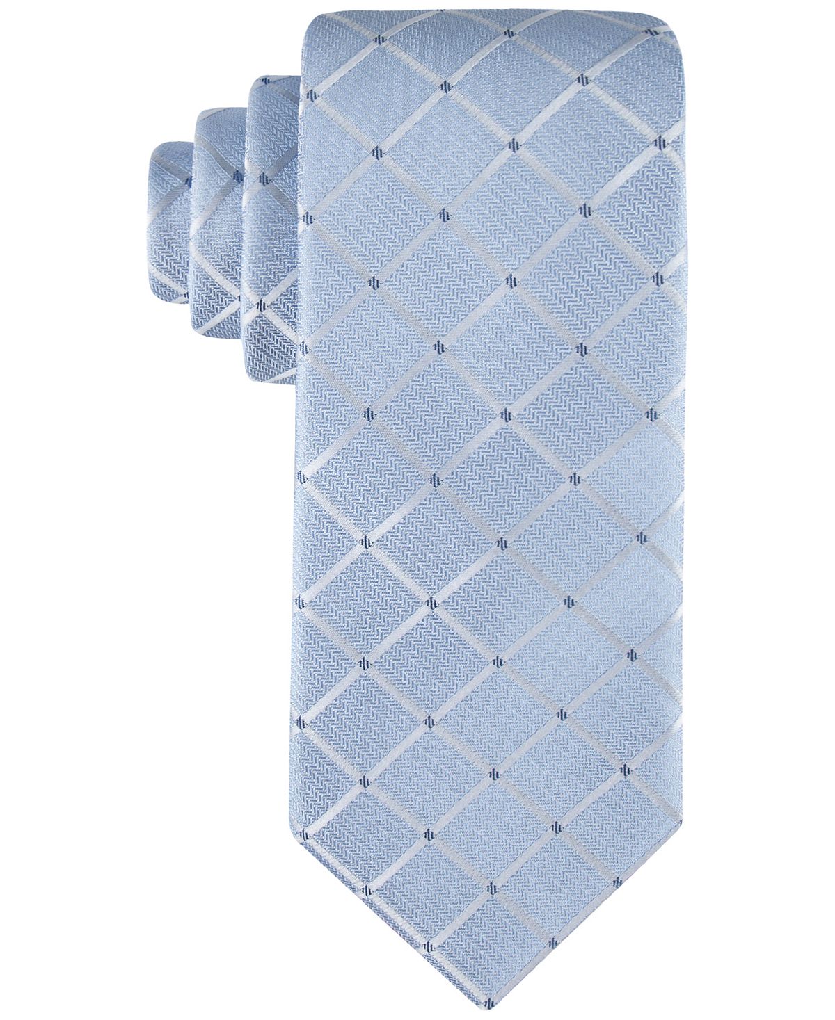 цена Мужской галстук в сетку с узором «елочка» Calvin Klein