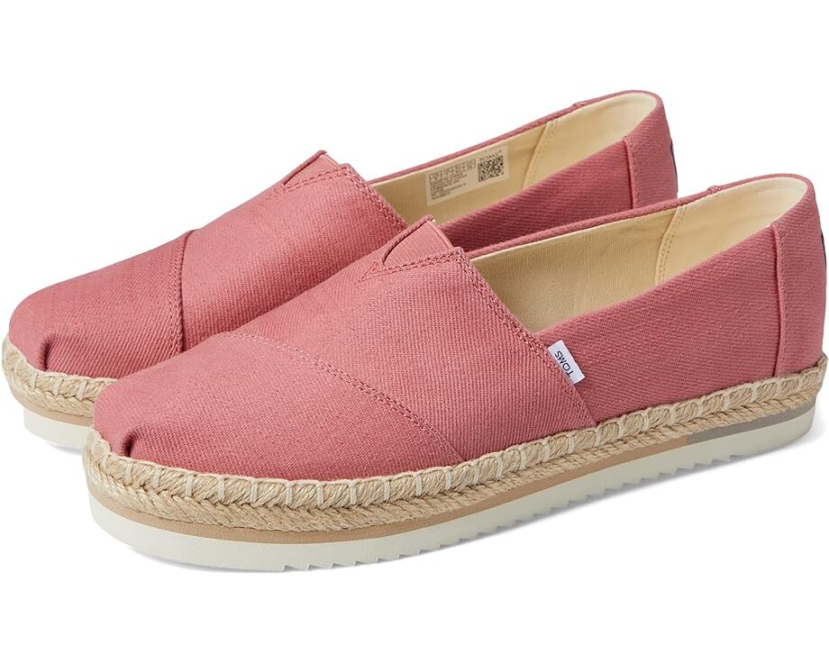 

Лоферы TOMS Alpargata Platform Rope Sole, цвет Faded Rose