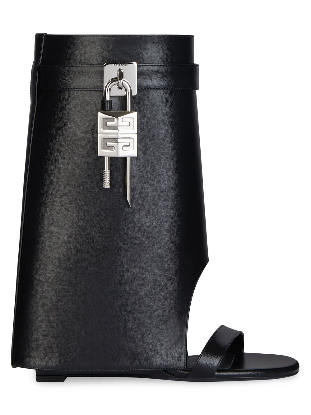 

Кожаные сандалии с замком Shark Givenchy, черный