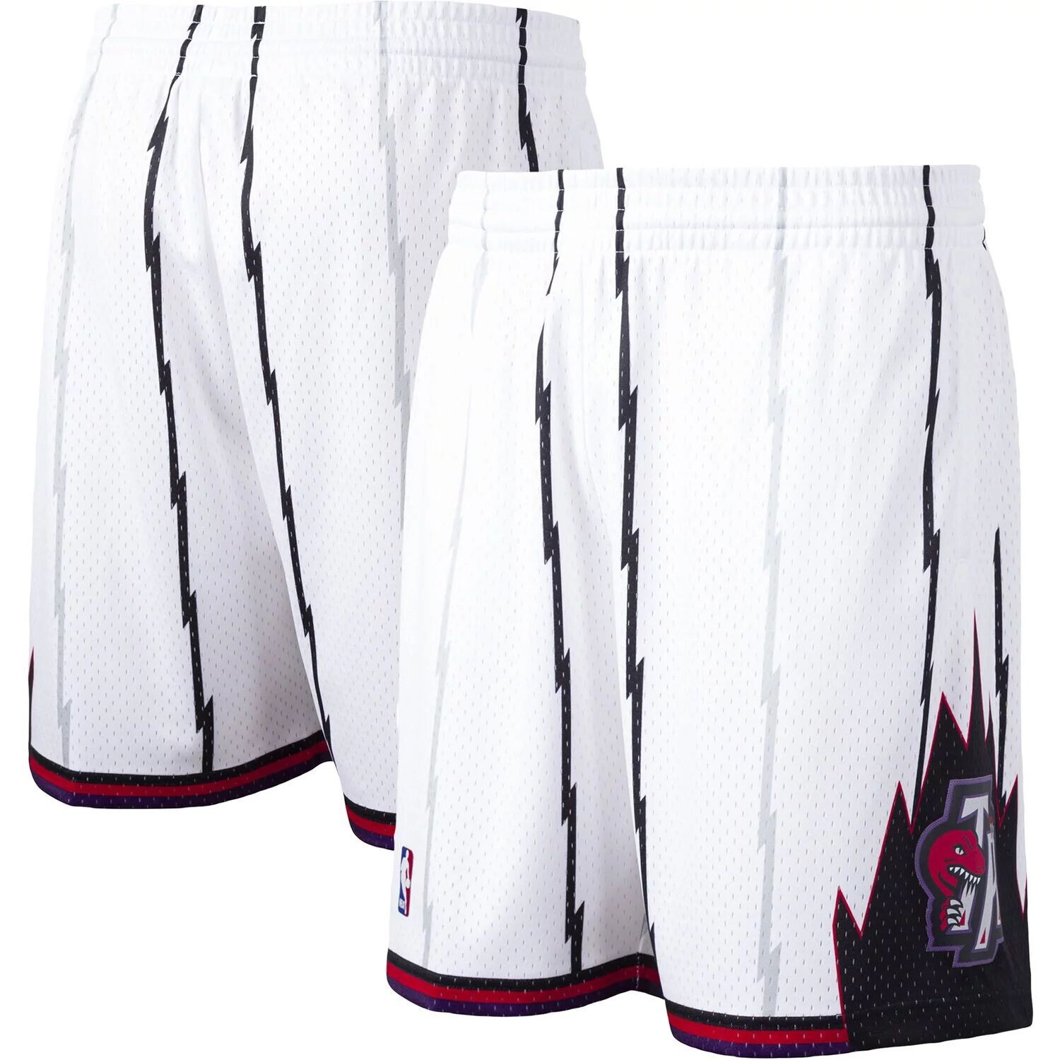 

Мужские белые классические шорты Swingman Mitchell & Ness Toronto Raptors из твердой древесины